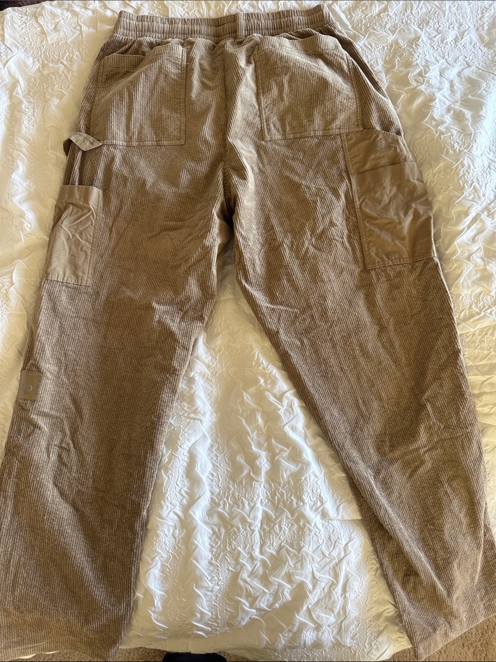 ALO Yoga Men's Corduroy Utility Pants in Light Brown